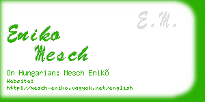 eniko mesch business card